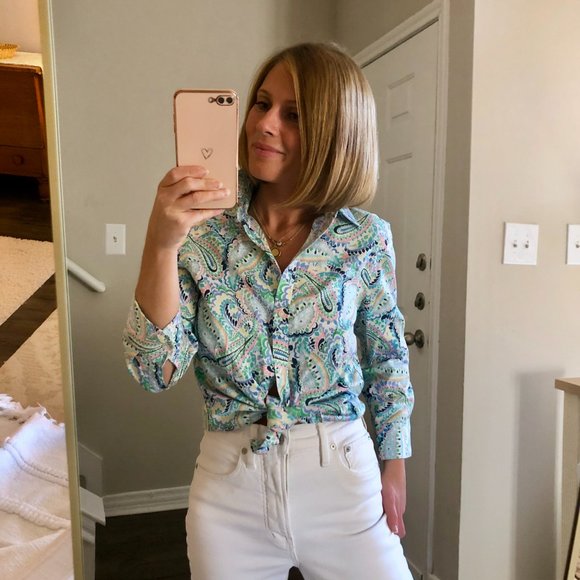 CHAPS Non-Iron Floral Button Down - Picture 1 of 6